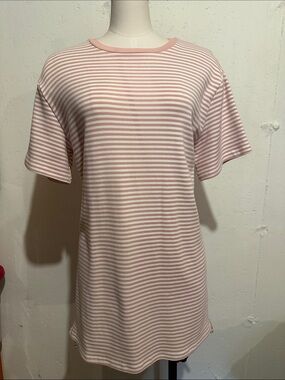 Striped Pink & White Mini Dress